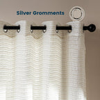 Sheer Curtains 2-Piece Set for Living Room/Bedroom Sleep Zone