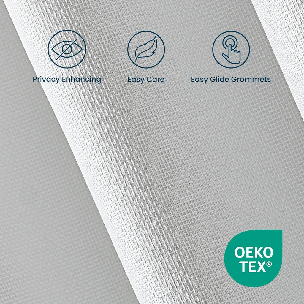 Blackout Curtains for Room Darkening Window Drapes with Rod Pocket 2 Panels Set-White Sleep Zone