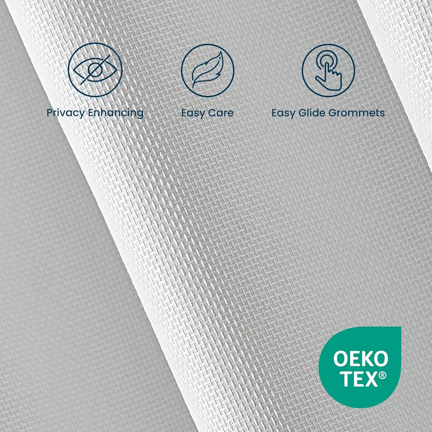 Blackout Curtains for Room Darkening Window Drapes with Rod Pocket 2 Panels Set-White Sleep Zone