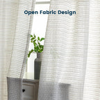 Sheer Curtains 2-Piece Set for Living Room/Bedroom Sleep Zone