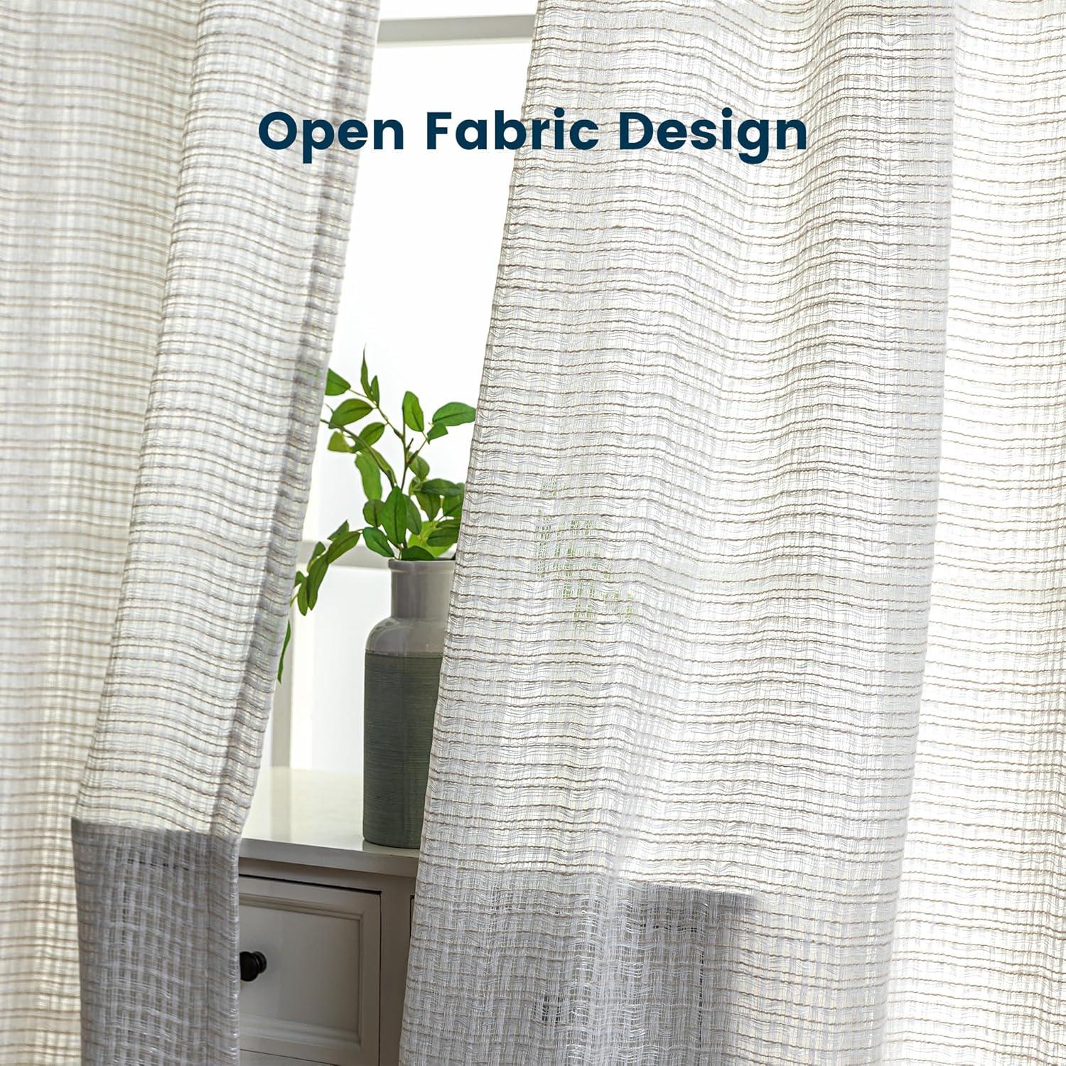 Sheer Curtains 2-Piece Set for Living Room/Bedroom Sleep Zone