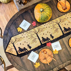 DaDalogy Autumn Birds Family Gathering Woven Tapestry Dining Table Runner (18198) DaDalogy Bedding Collection