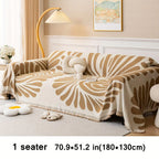 Versatile Chenille Sofa Cover - Pet-Friendly, Orange Dog Couch Cover topspet