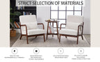 Mid-Century Modern Accent Chair, Arm Chair Living Room Chairs with Pillow Upholstered Reading Chair with Solid Wood Frame & Living Room Bedroom Balcony (beige) Streamdale Furniture