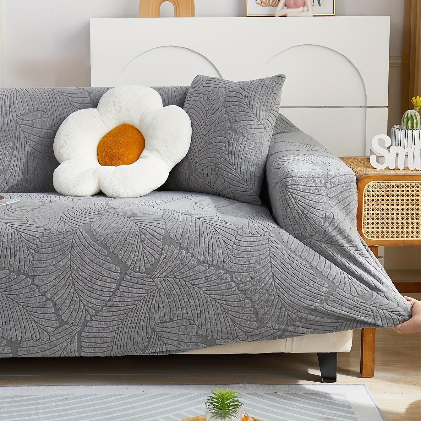 Premium Stretch Gray Couch Cover | Durable, Non-Slip & Versatile topspet