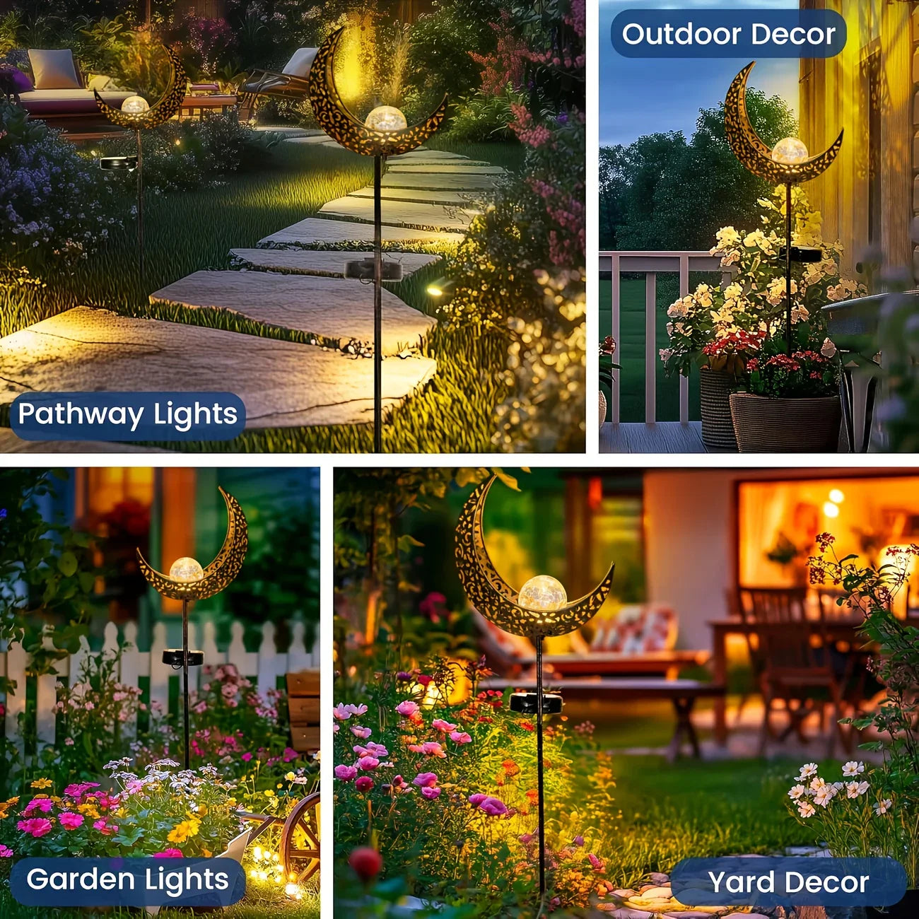 Solar Garden Light - Cracked Glass Sphere