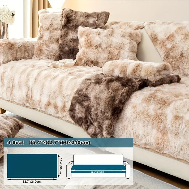 Luxurious Gradient Velvet Sofa Cover topspet