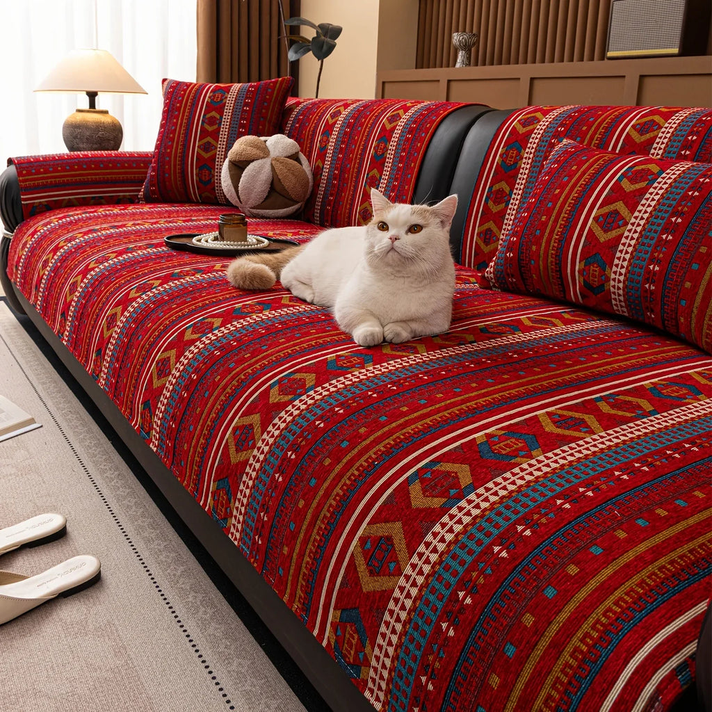 Sofa Cushion - Non-slip Chenille Geometric Multi-size