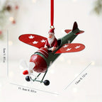 1pc Festive Christmas Airplane Ornament - Resin & Metal Hanging Decoration with Santa, Snowman, and Reindeer - Ideal for Holiday Tree, Party, and New Year Celebrations - No Power Needed, Easy to Hang, Christmas Decorations House Of Avana