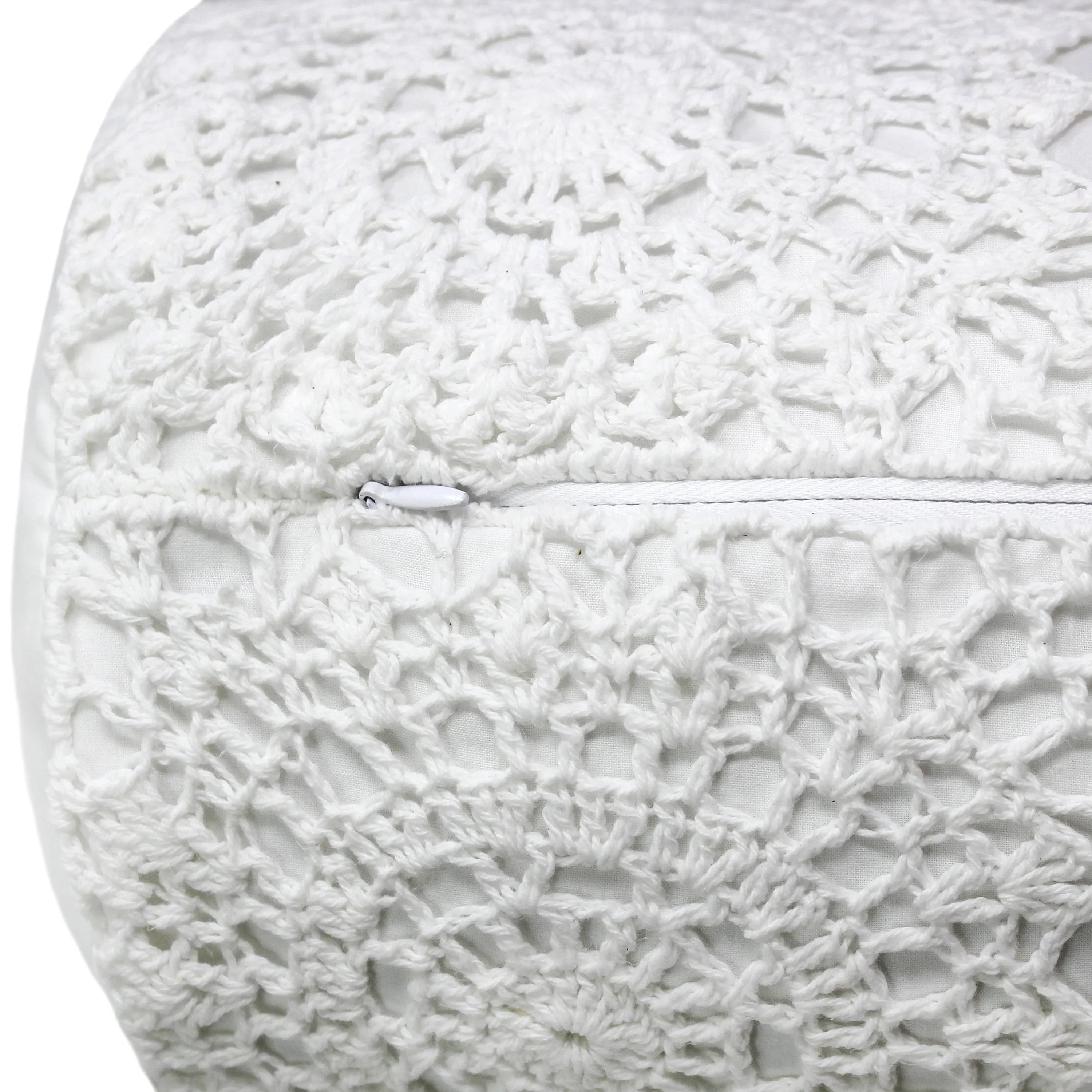 Hand Made Crochet Cotton Neckroll Pillow Mélange Home