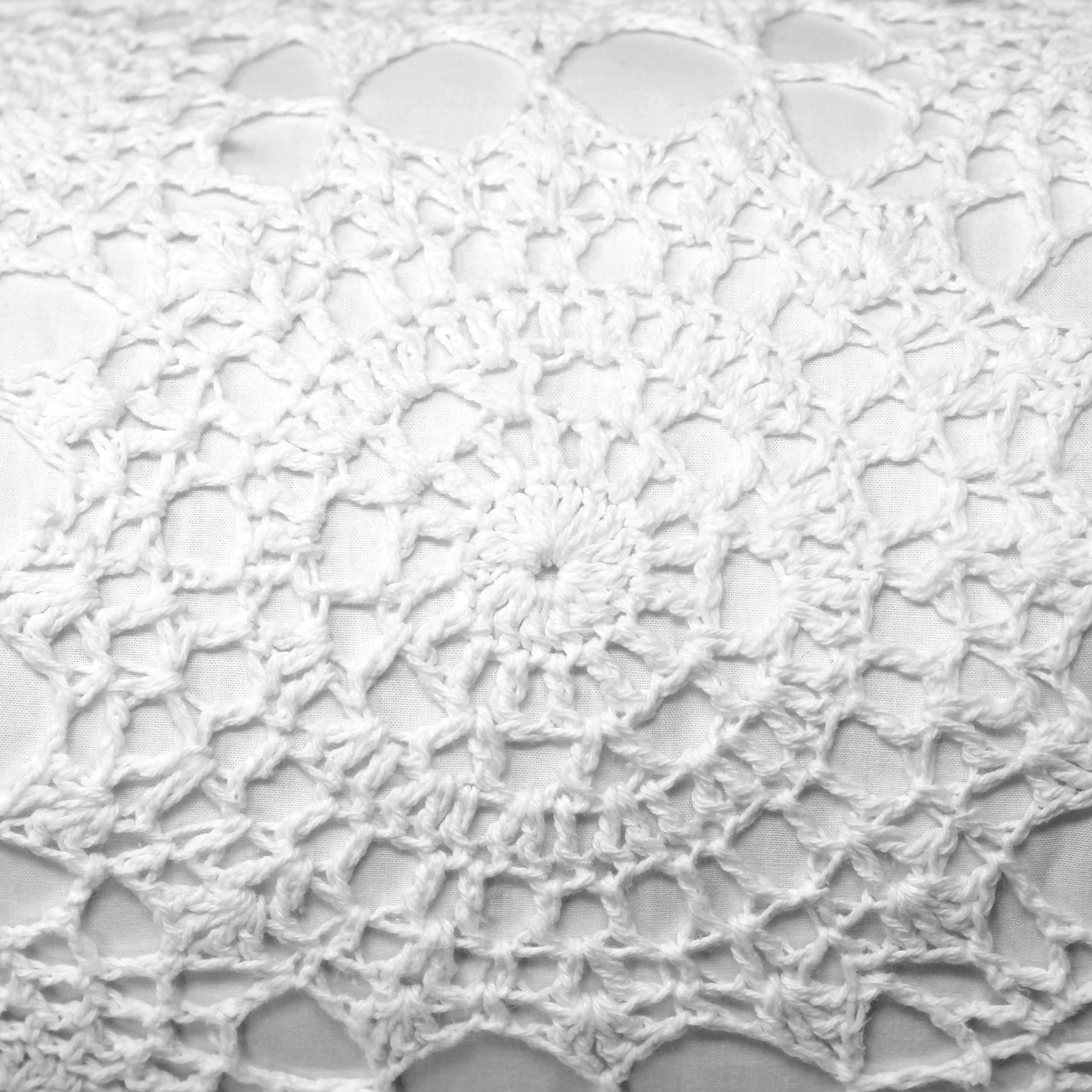 Hand Made Crochet Cotton Neckroll Pillow Mélange Home