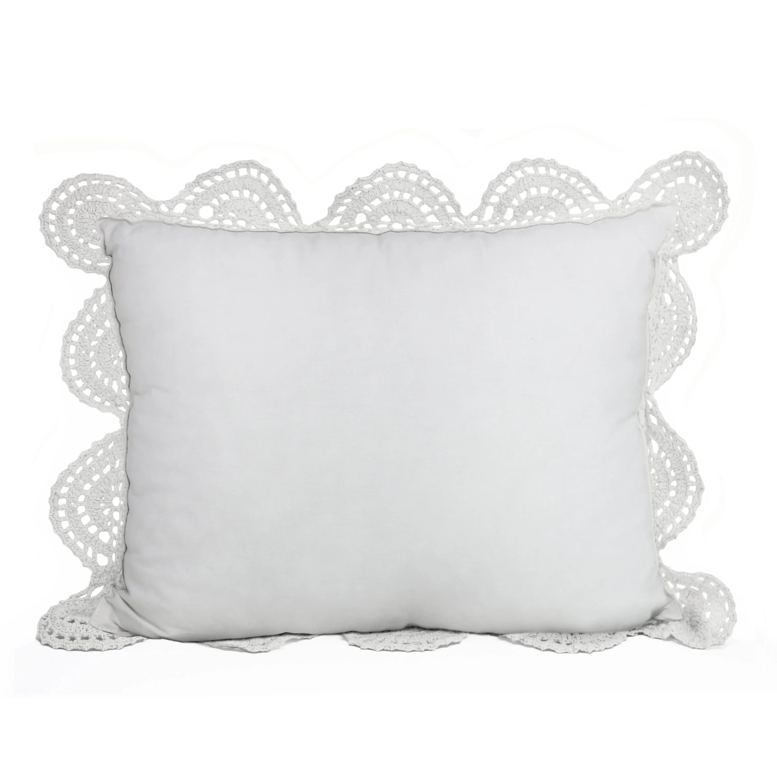 Hand Made Crochet Cotton Boudoir Pillow Mélange Home