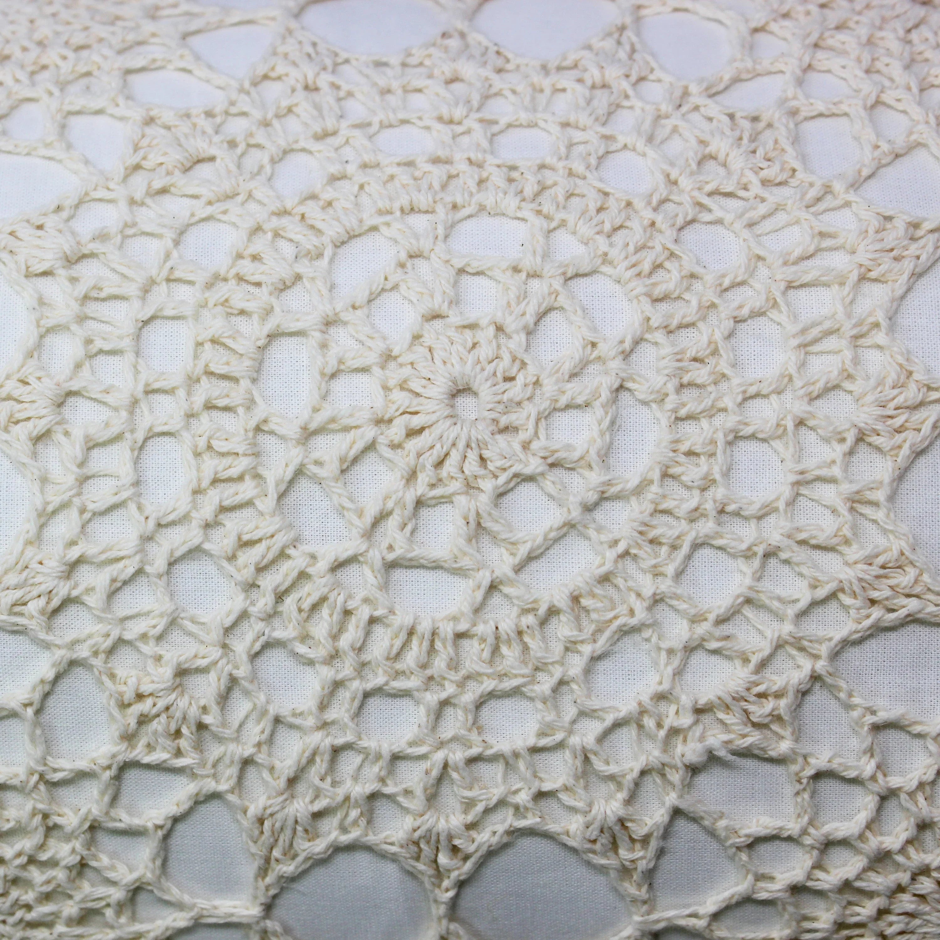 Hand Made Crochet Cotton Neckroll Pillow Mélange Home