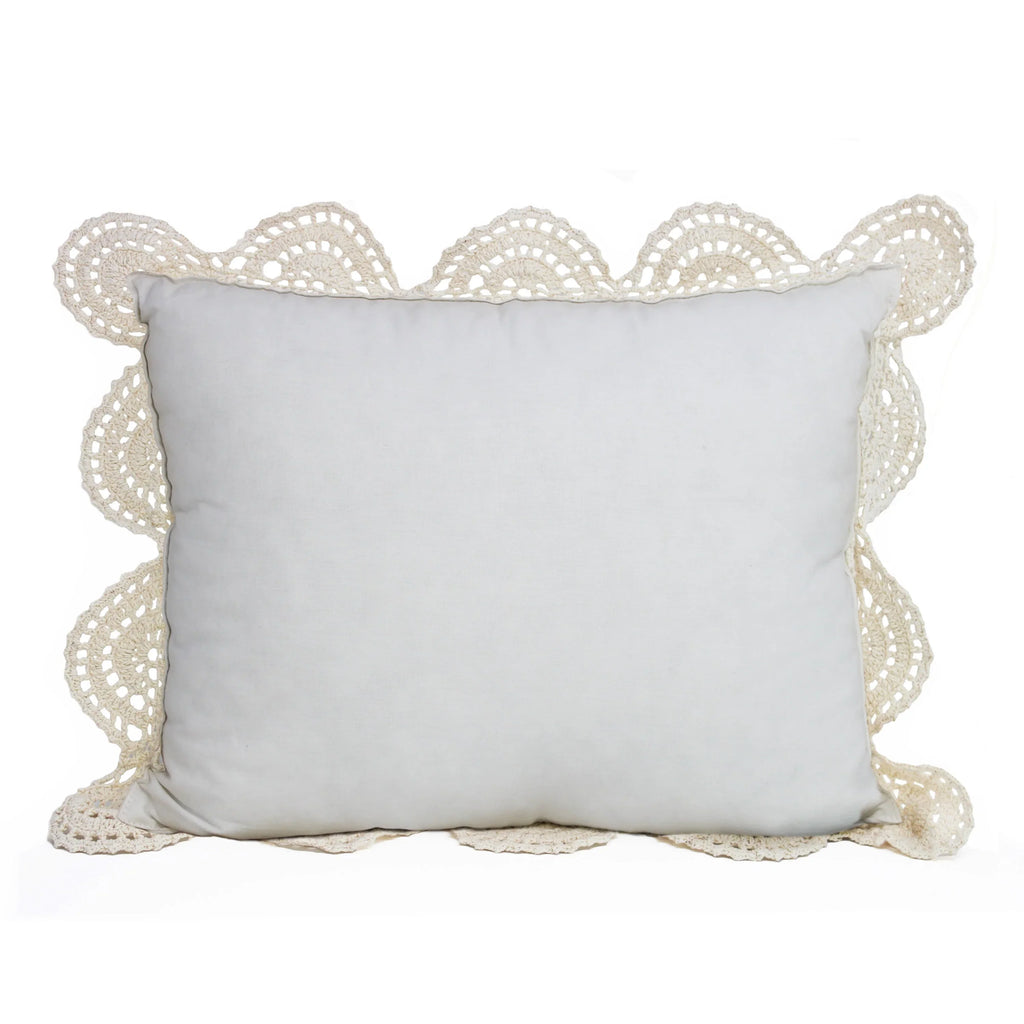 Hand Made Crochet Cotton Boudoir Pillow Mélange Home
