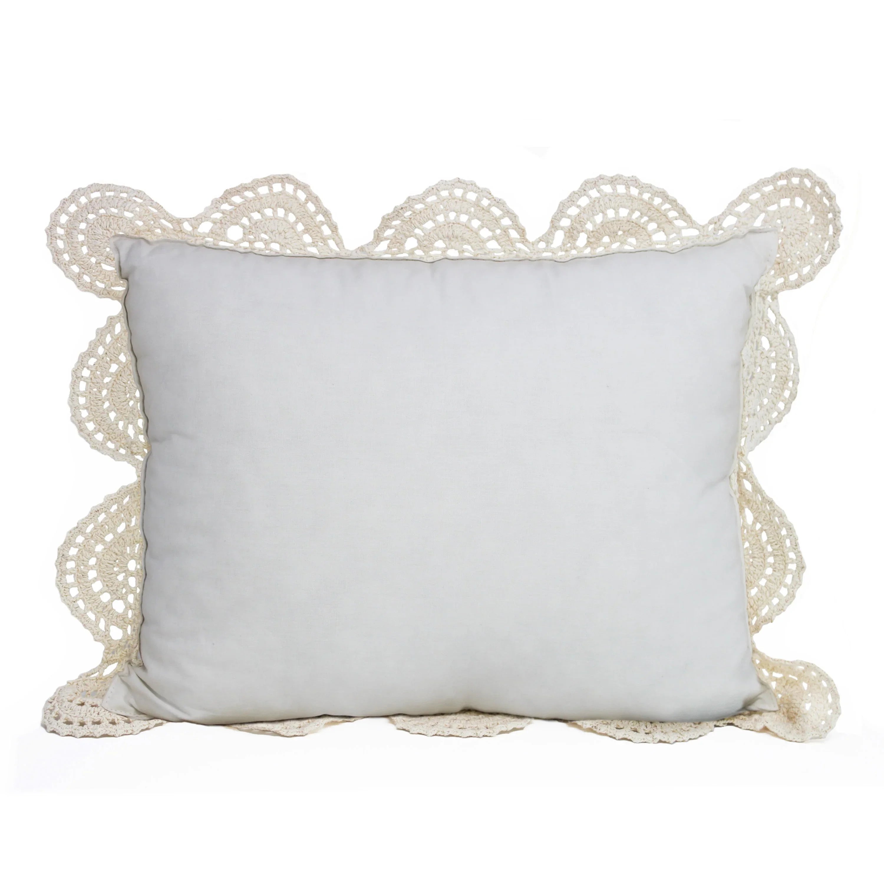 Hand Made Crochet Cotton Boudoir Pillow Mélange Home