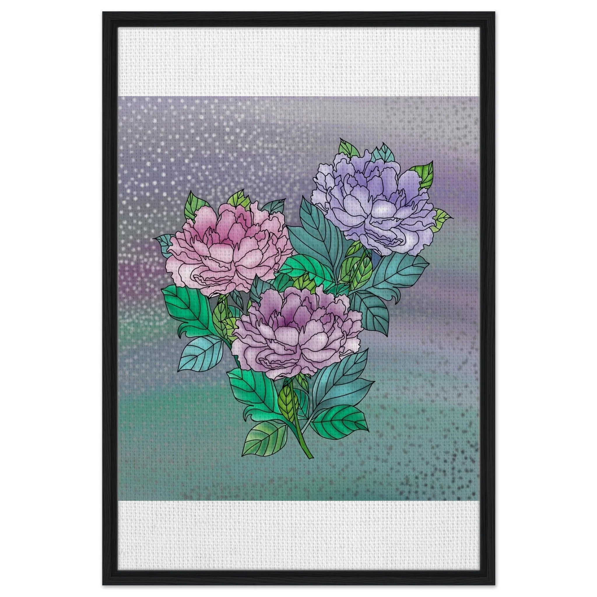 Sparkling Floral Framed Canvas – Muted Elegance for Your Space Marissa's Boutique