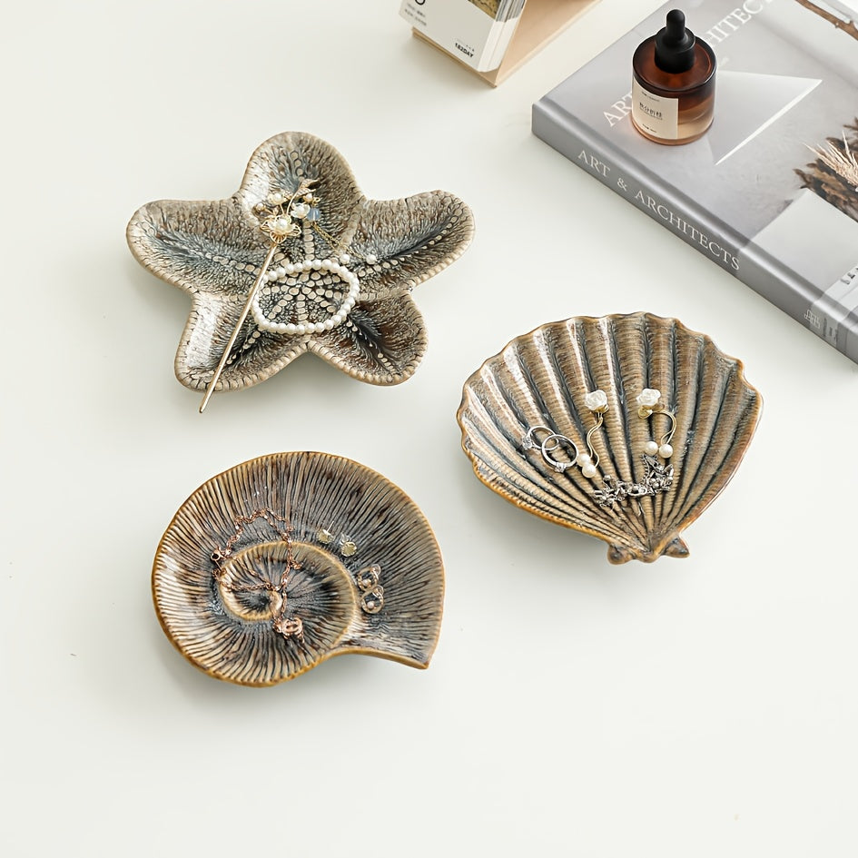 Jewelry Tray - Dual-Color Ceramic Starfish