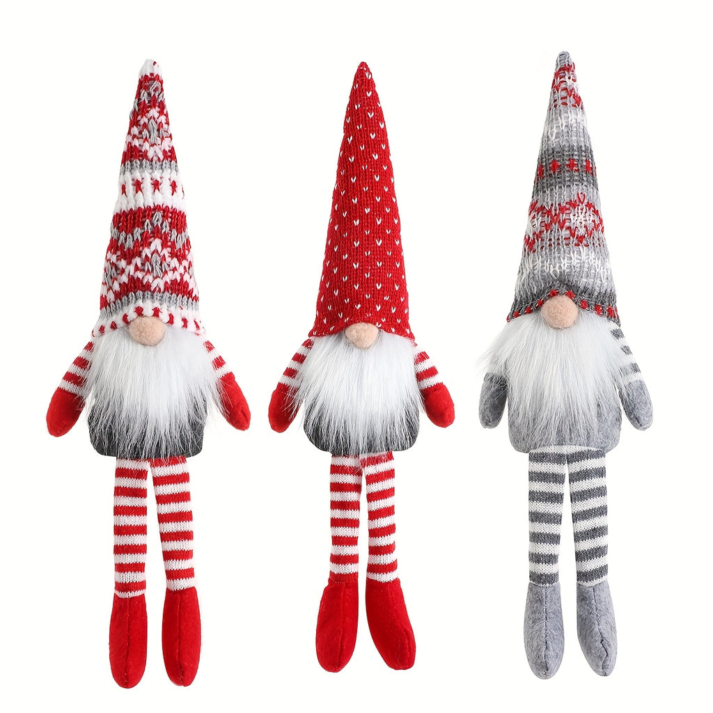 3pcs holiday Christmas gnome doll decoration Nordic style faceless elderly decoration perfect for hanging at home and hotel Christmas parties holiday decoration House Of Avana
