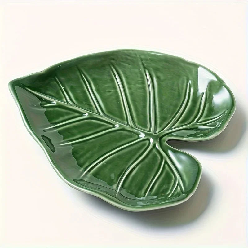 Spoon Rest - Non-Slip Ceramic Leaf