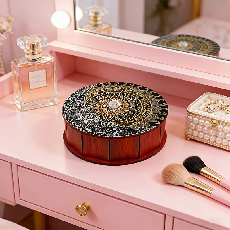 Wood Storage Box - Wooden Four-Compartment Organizer