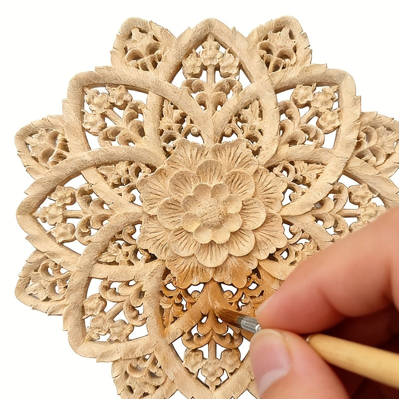 Wall Art - Unpainted White Wood Floral