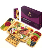 Cheese Board Set with Side Trays Royal Craft Wood