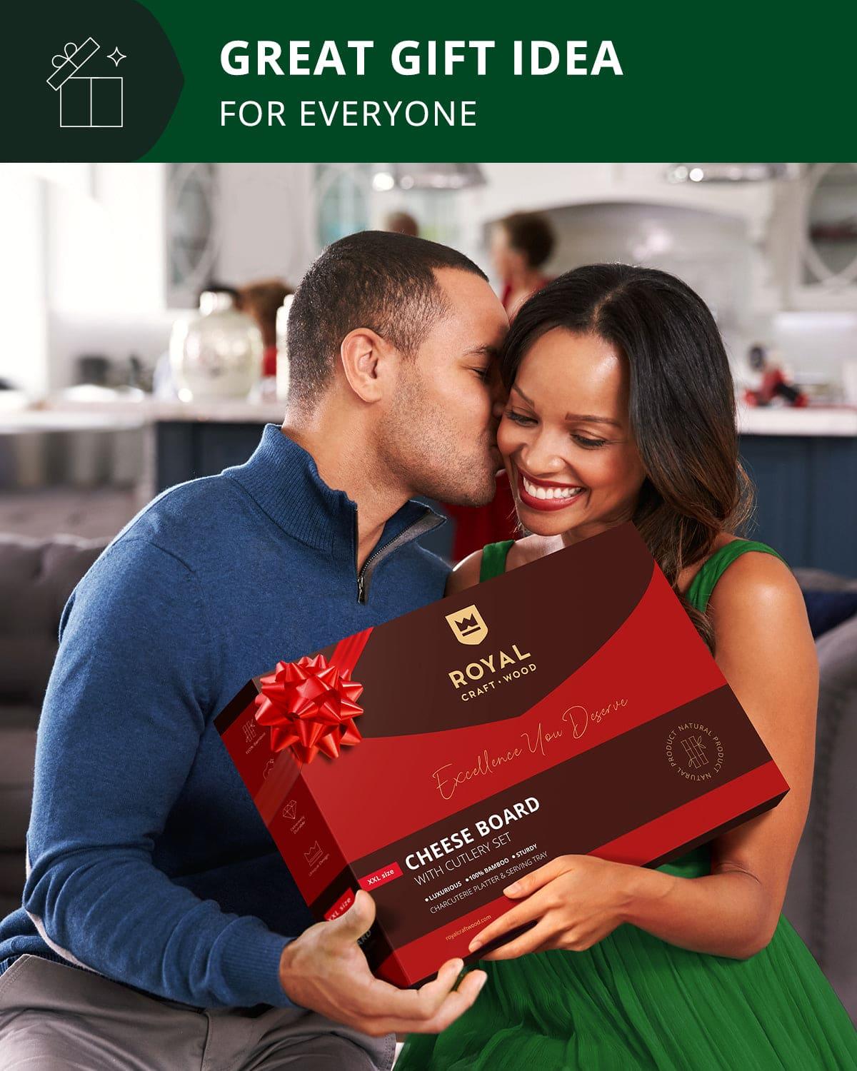 Cheese Board w/knives, 16.5"x11" Royal Craft Wood