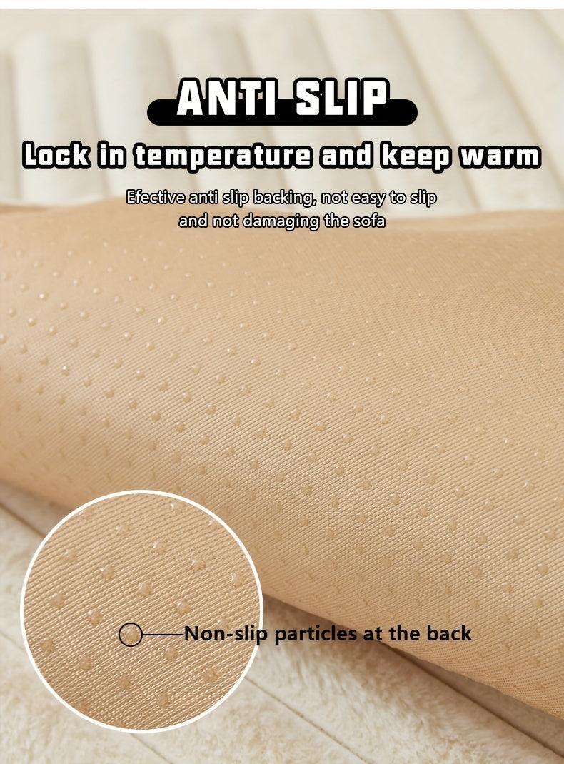 Luxurious Rabbit Fur Sofa Slipcover | Non-Slip Light Grey for dog use topspet