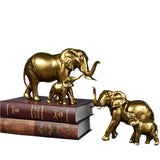 Golden Elephant Family Figurine | House of Avana