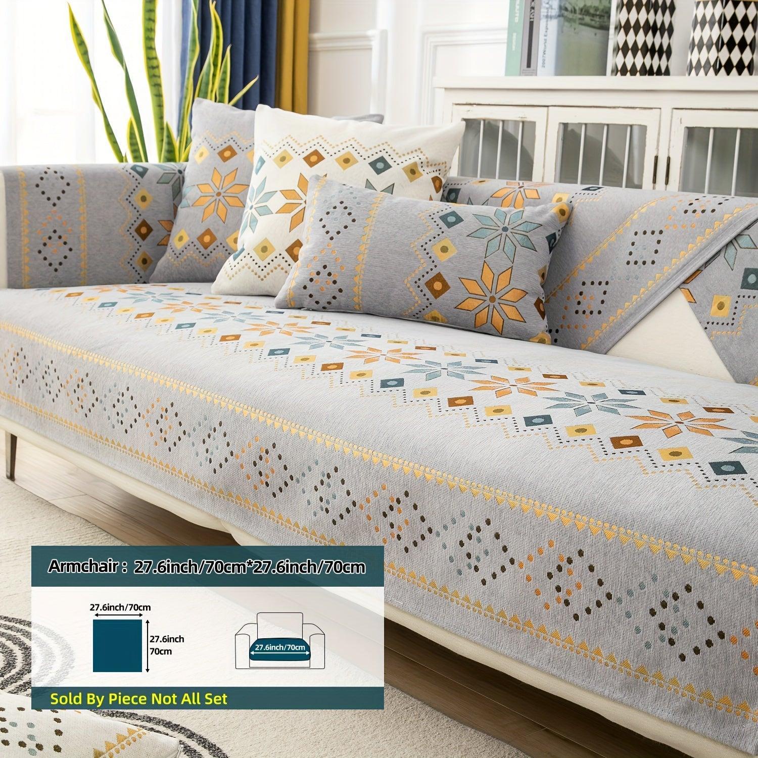Stylish Bohemian Chenille Slipcovers for Couches topspet