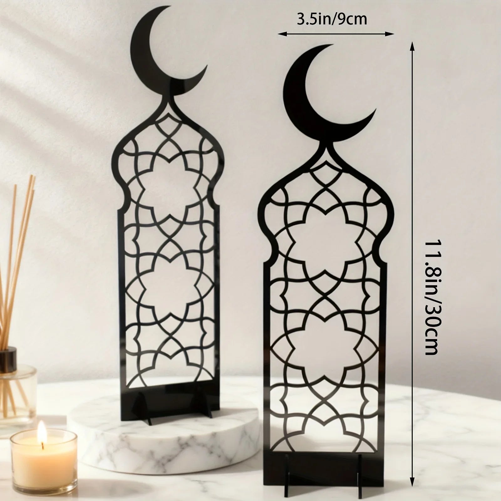 Ornament - Acrylic Flower Moon Set