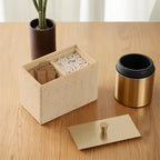 Resin Bathroom Containers with Lids Bathroom Organizer Storage Swabs Can Dental floss Can q-tip Storage Toothpick Holder Bathroom Canister Vanity Storage Jars Organizer for Swabs,Bath Salts Makeup Sponges Bath salt tank, Cani House Of Avana