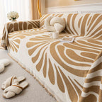 Versatile Chenille Sofa Cover - Pet-Friendly, Orange Dog Couch Cover topspet