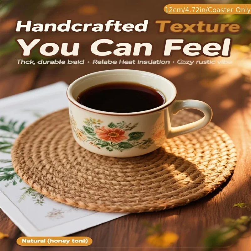 Placemats - Heat Resistant Woven Wood Round