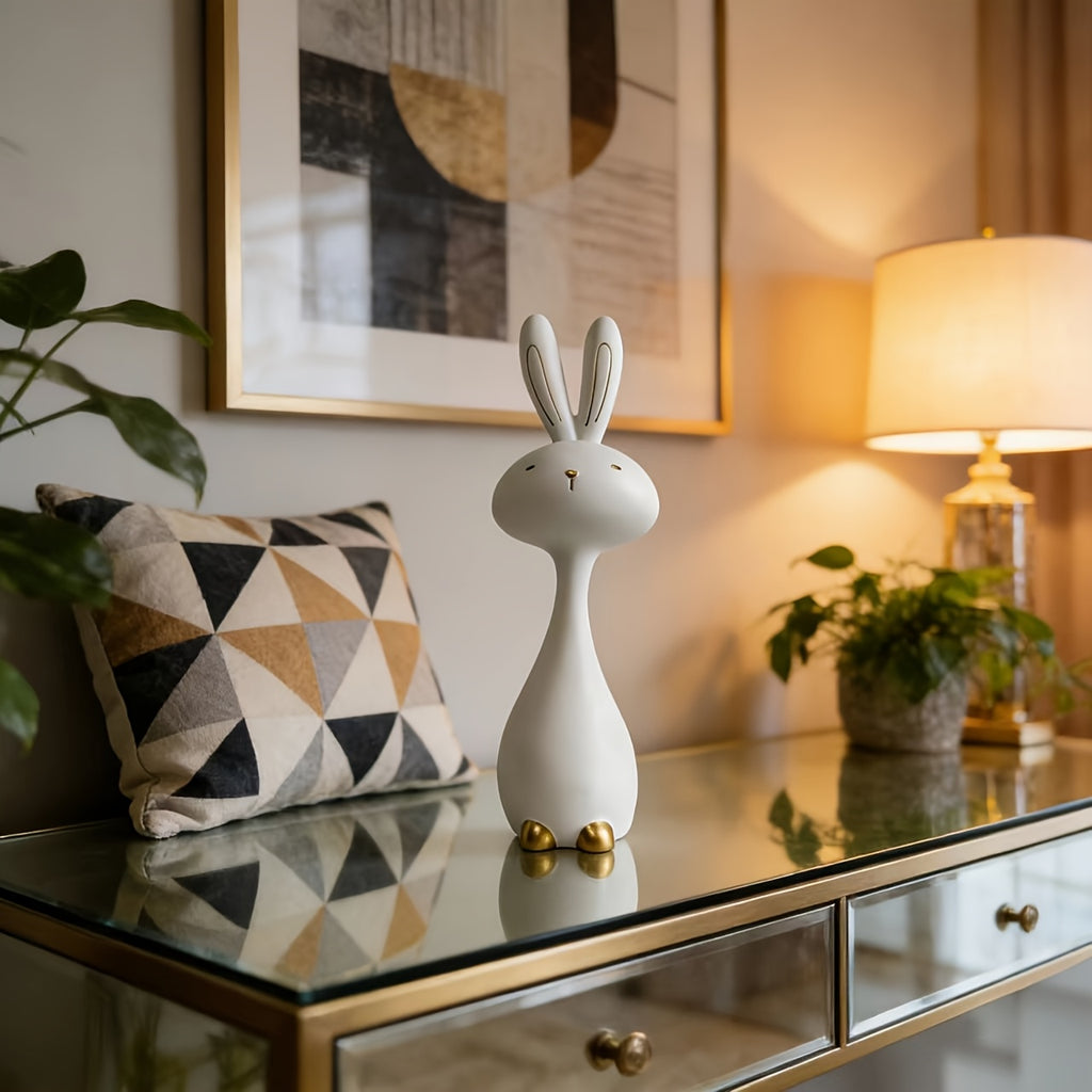 Rabbit Statue - Modern Golden Small