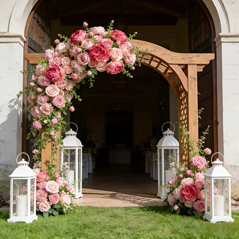 A Selection of High-rated Artificial Two-tone Peony Bouquets - Lifelike Flowers for Outdoor Decor, Home... - House Of Avana
