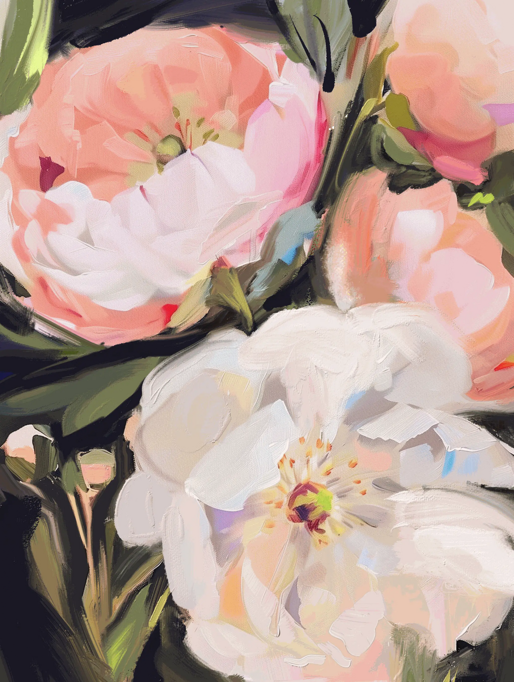 A Soft Blooming Art Print – Gentle & Serene Wall Decor