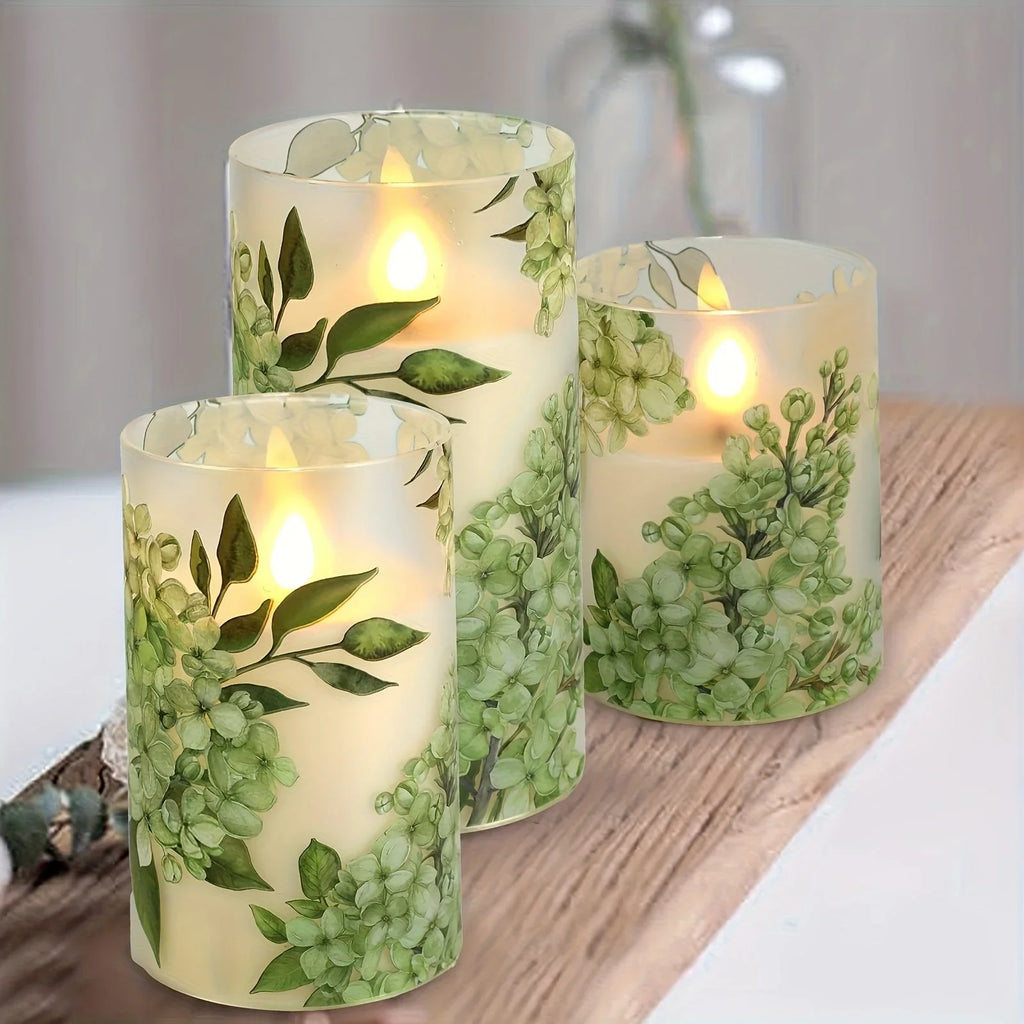 A Set of Flameless Candles, Flickering Led Pillar Candles, with a 10-button Remote Control. They Feature... - House Of Avana