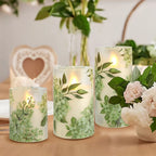 A Set of Flameless Candles, Flickering Led Pillar Candles, with a 10-button Remote Control. They Feature... - House Of Avana