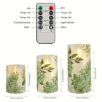 A Set of Flameless Candles, Flickering Led Pillar Candles, with a 10-button Remote Control. They Feature... - House Of Avana