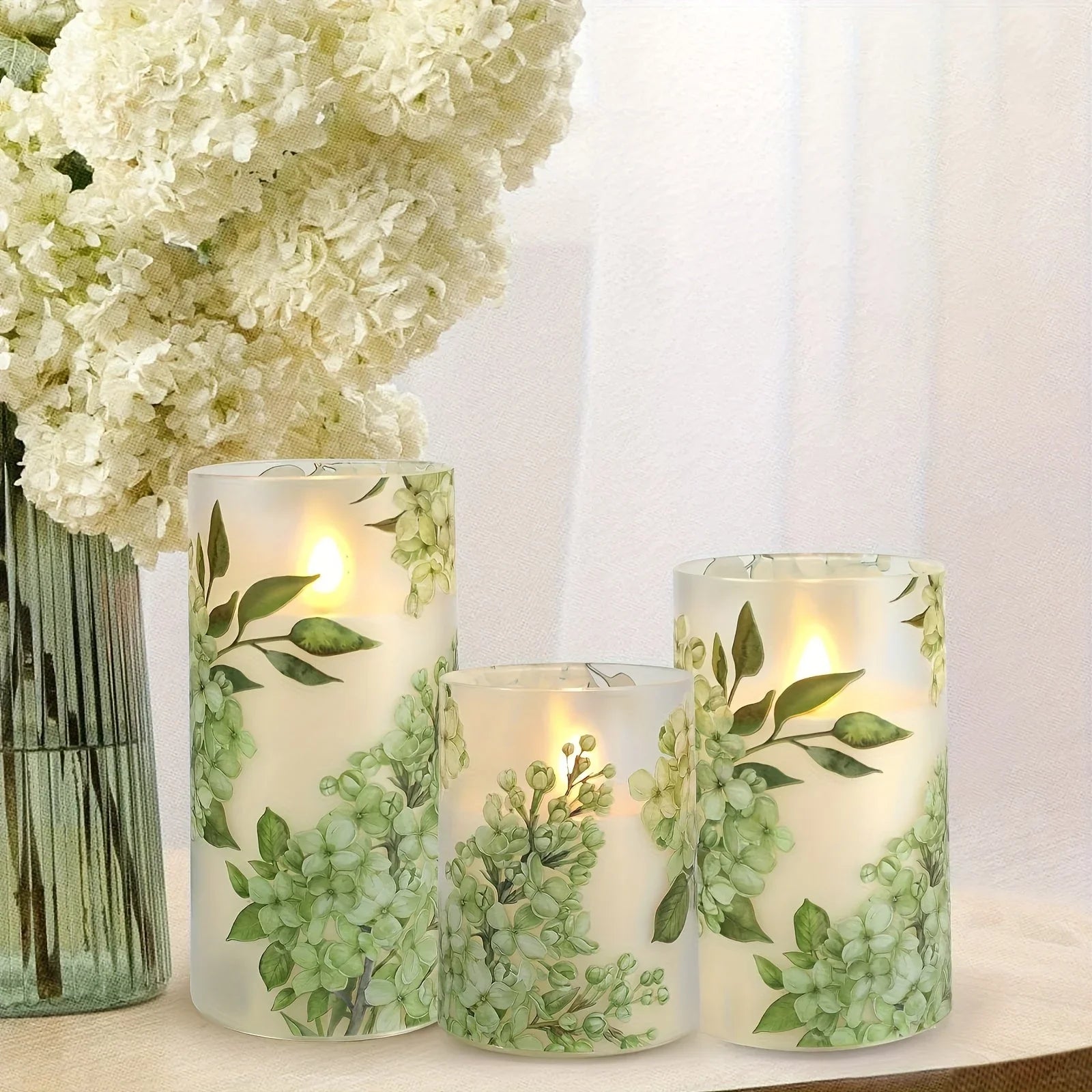 A Set of Flameless Candles, Flickering Led Pillar Candles, with a 10-button Remote Control. They Feature... - House Of Avana