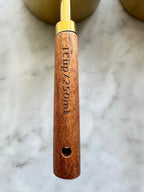 Acacia Wood and Gold Measuring Cups, Set of 8 Busa Designs