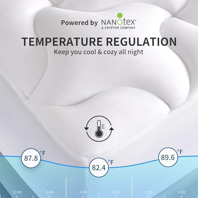 Cooling Mattress Pad White for Hot Sleepers
