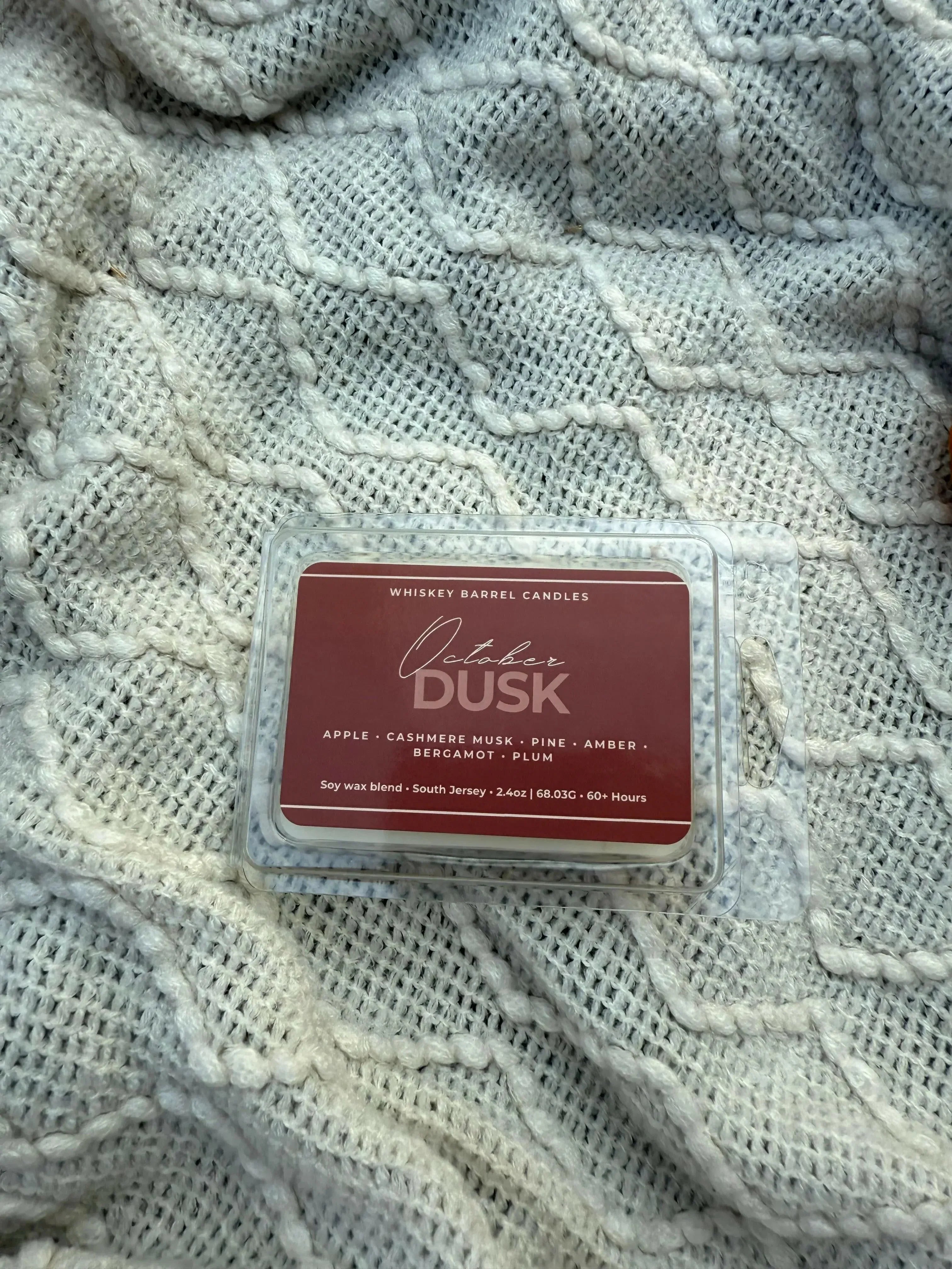 October Dusk 2.4oz Wax Melt Whiskey Barrel Candles