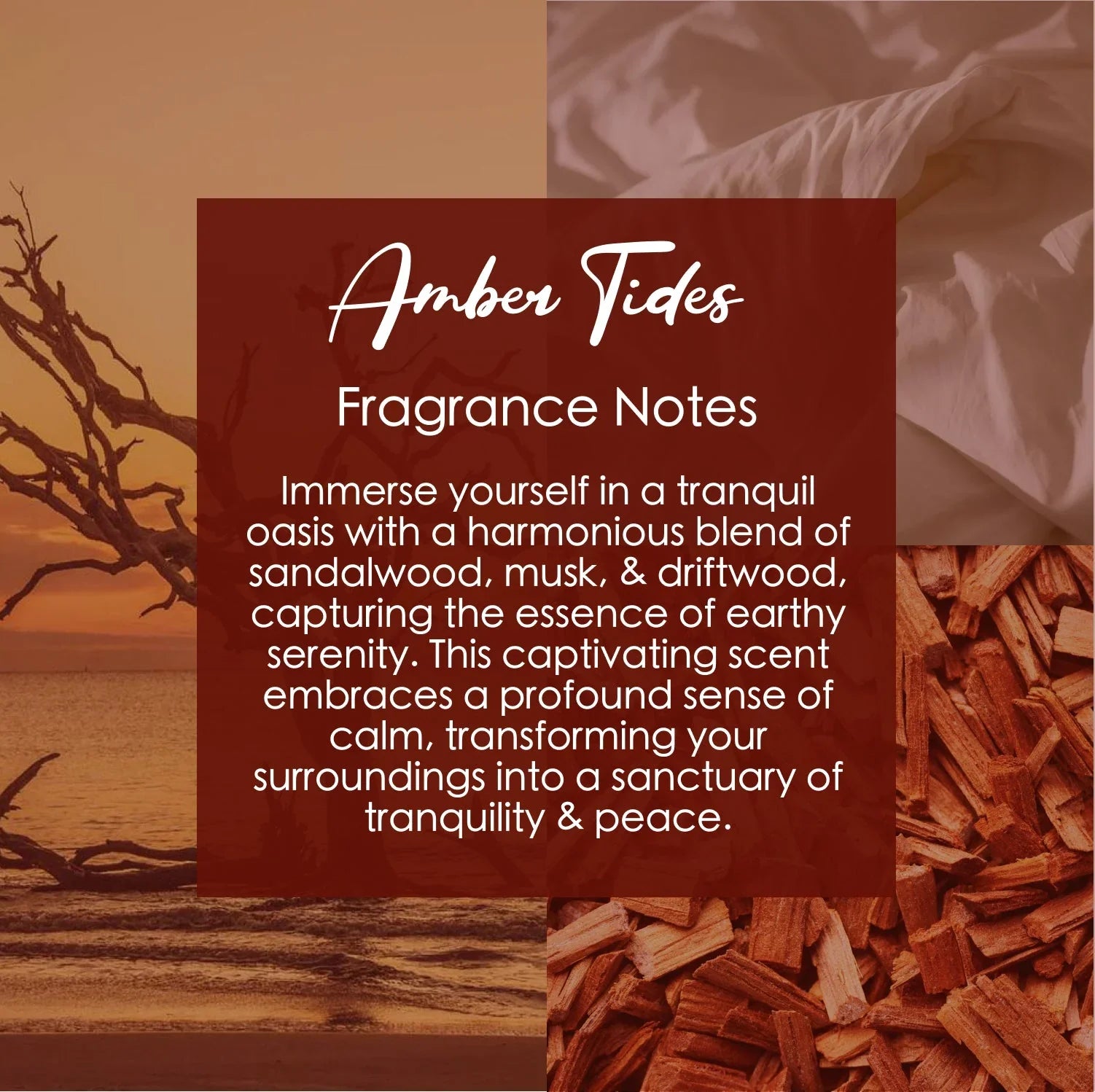 Amber Tides, Premium Coconut-Soy Wax Tea Light Crystal Candle, 1oz - House of Avana