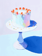 Cake Study I Art Print – Modern Dessert Wall Art for Café Décor