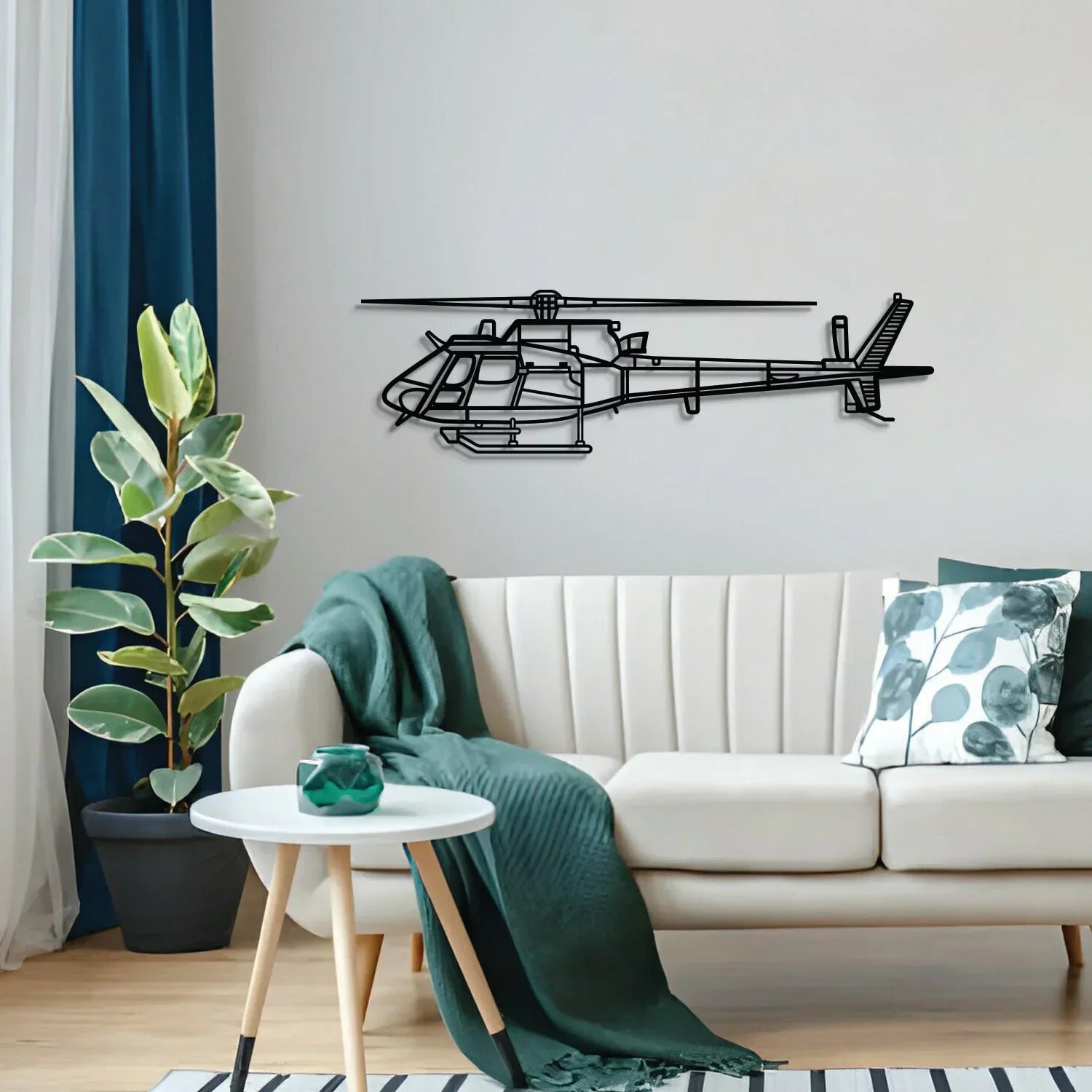 As550 Fennec Metal Aircraft Wall Art - Ncp0518, detail shot - House Of Avana