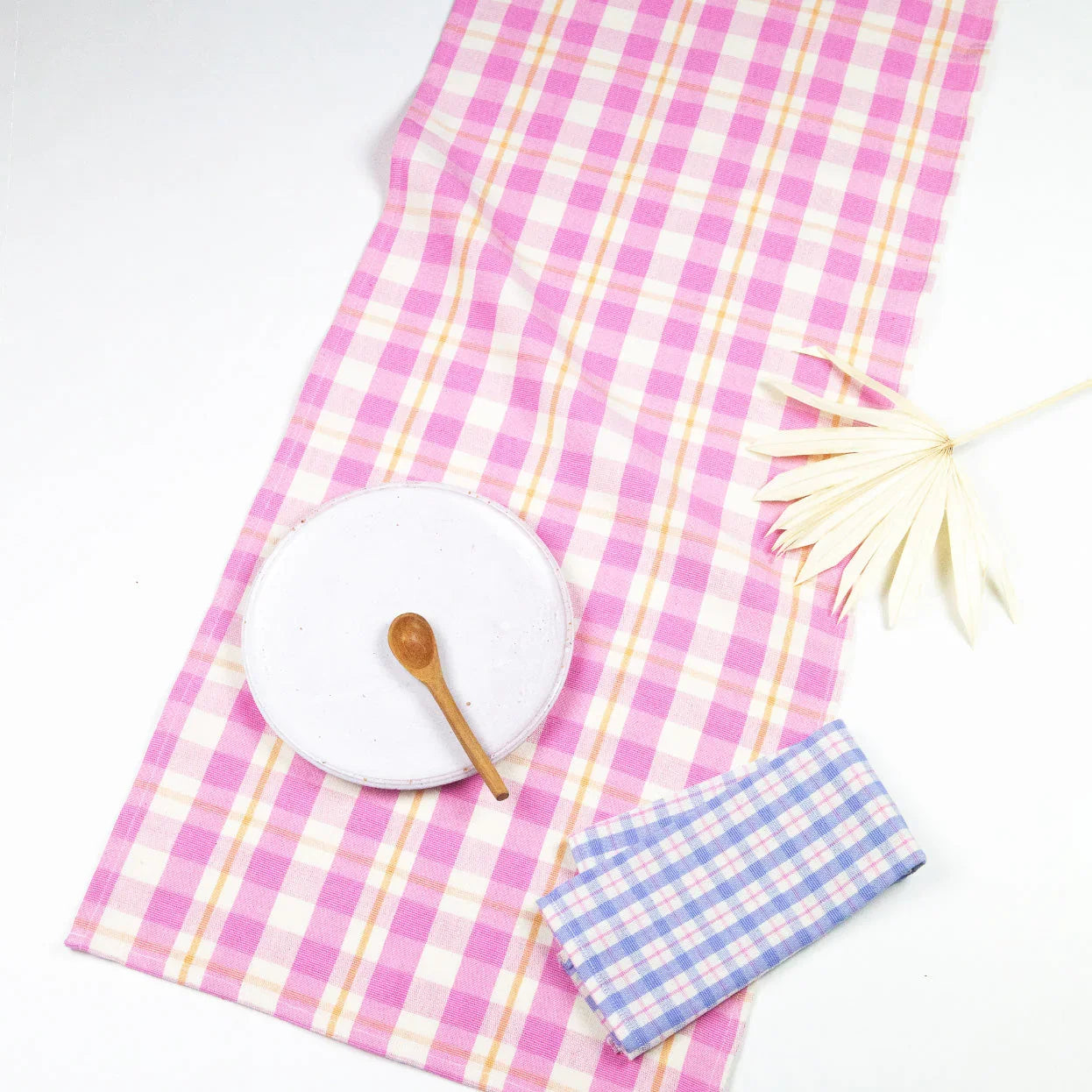 Archive NY Abigail Plaid Runner in Bubblegum Archive New York