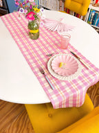 Abigail Plaid Runner in Bubblegum and Peach Archive New York