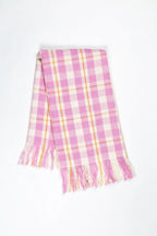 Abigail Plaid Kitchen Towel in Bubblegum and Peach Archive New York